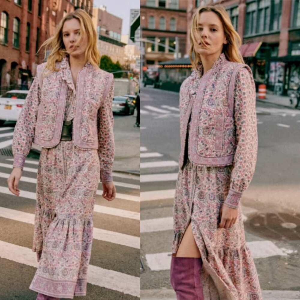 Sezane x Sea NY Roxanne Midi Dress in Emilia 36 4 - Picture 2 of 7